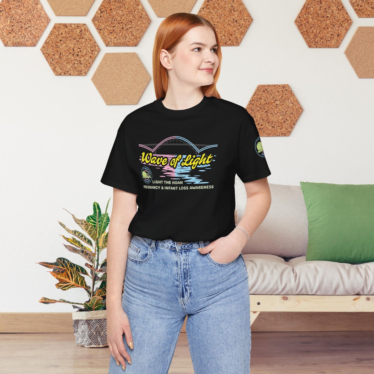 Mattie's Memory Wave of Light, Light the Hoan Bridge Tee, Milwaukee Wisconsin Infant & Pregnancy Loss Charity
