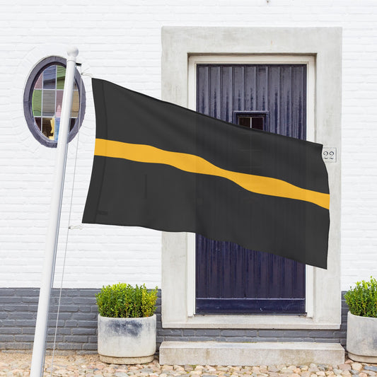 Thin Gold Line Flag for Emergency Dispatchers