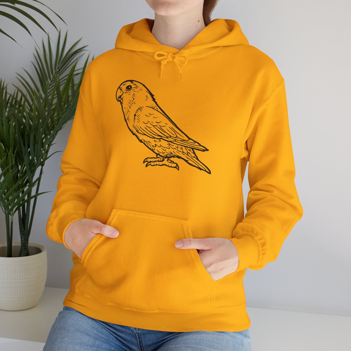 Holly Girl, Lovebird Line Art Hoodie