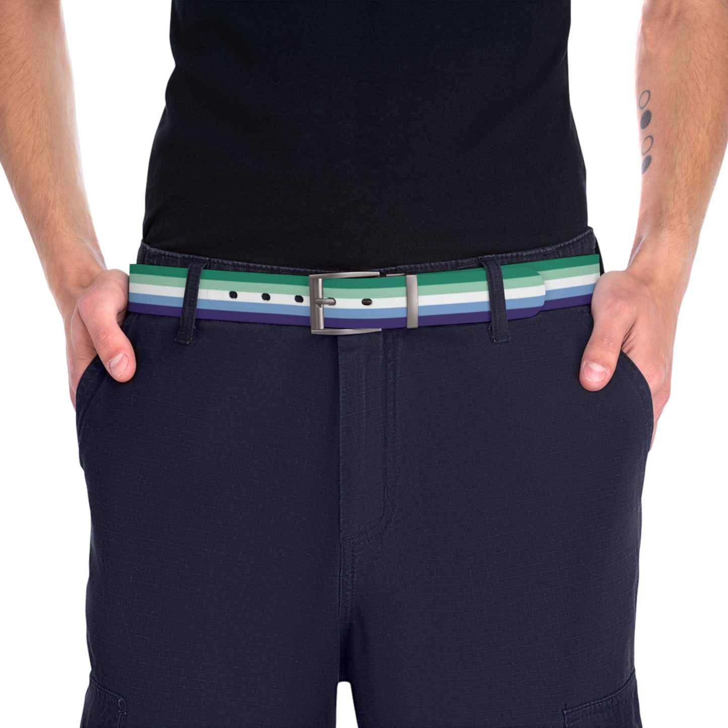 Gay Men Pride 5-Stripe Flag Belt