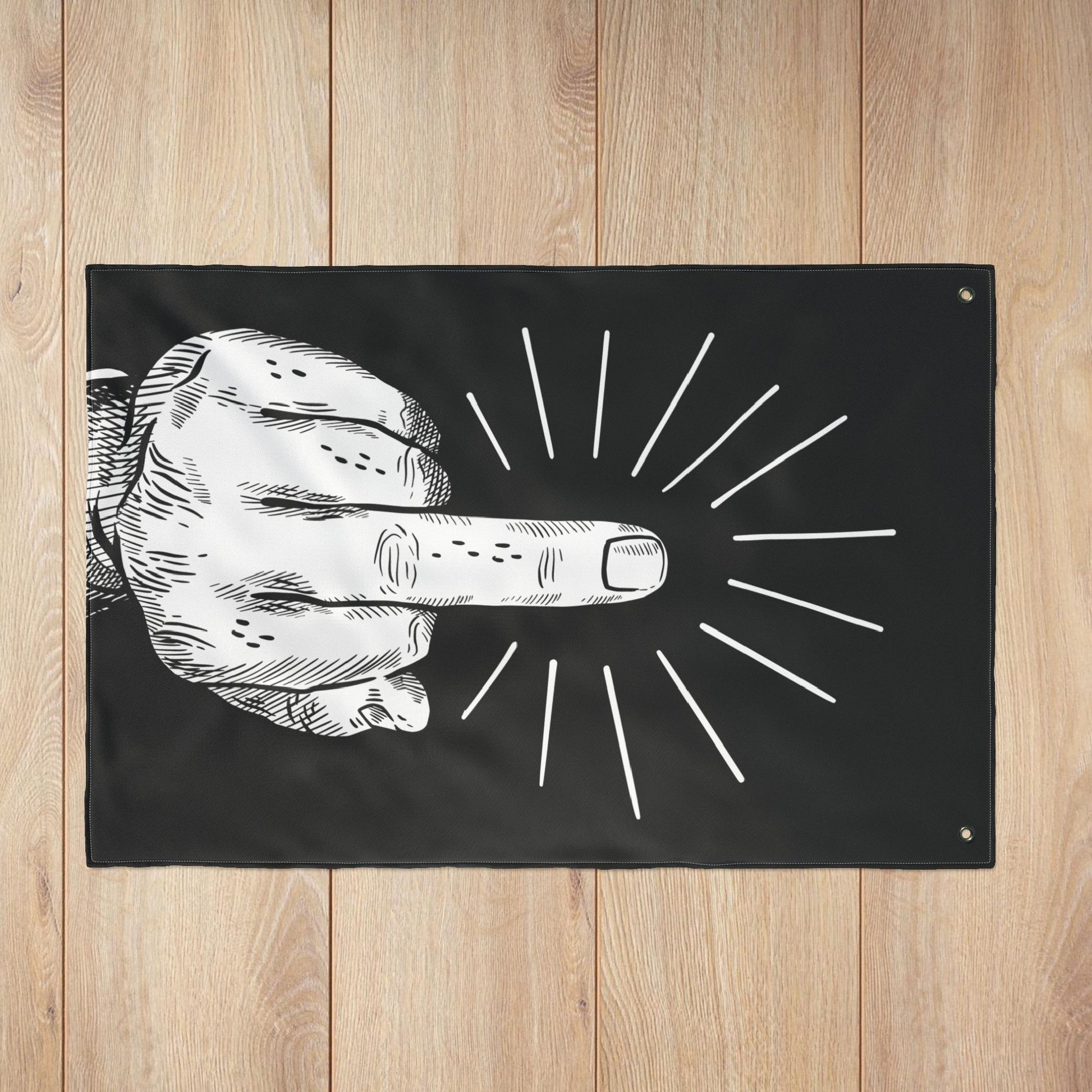 Flip Off Double-Sided Flag with Grommets