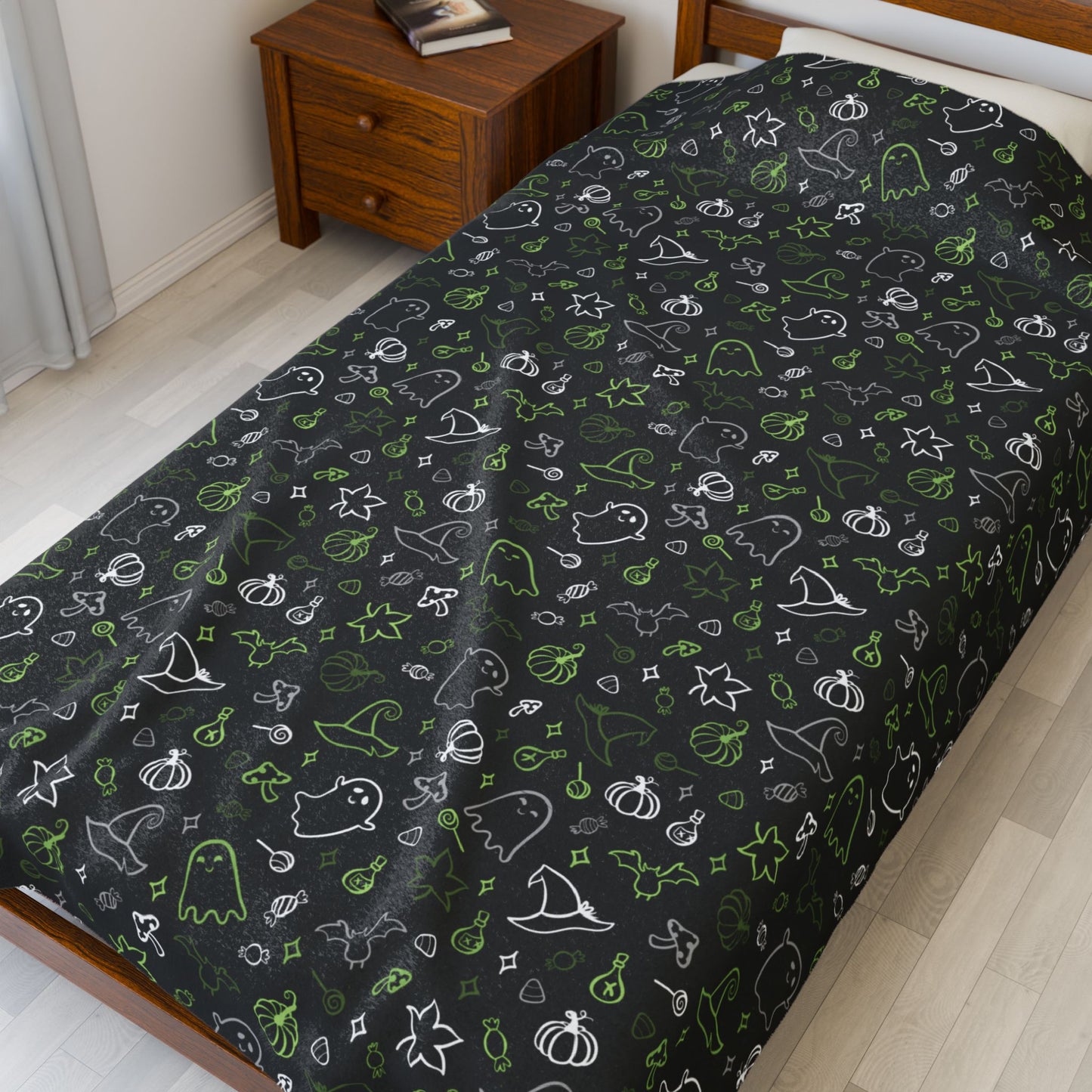 Agender Pride Halloween Velveteen Plush Blanket