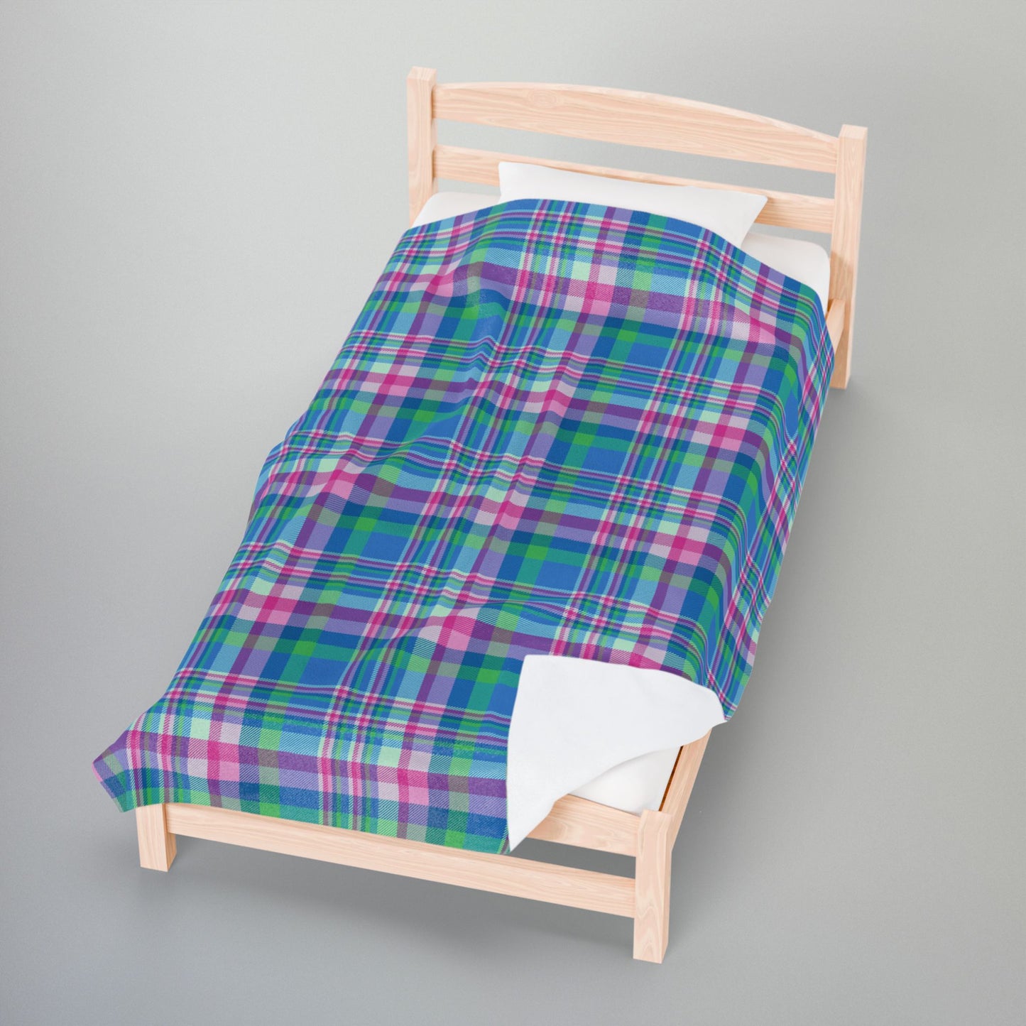 Polysexual Pride Plaid Velveteen Plush Blanket