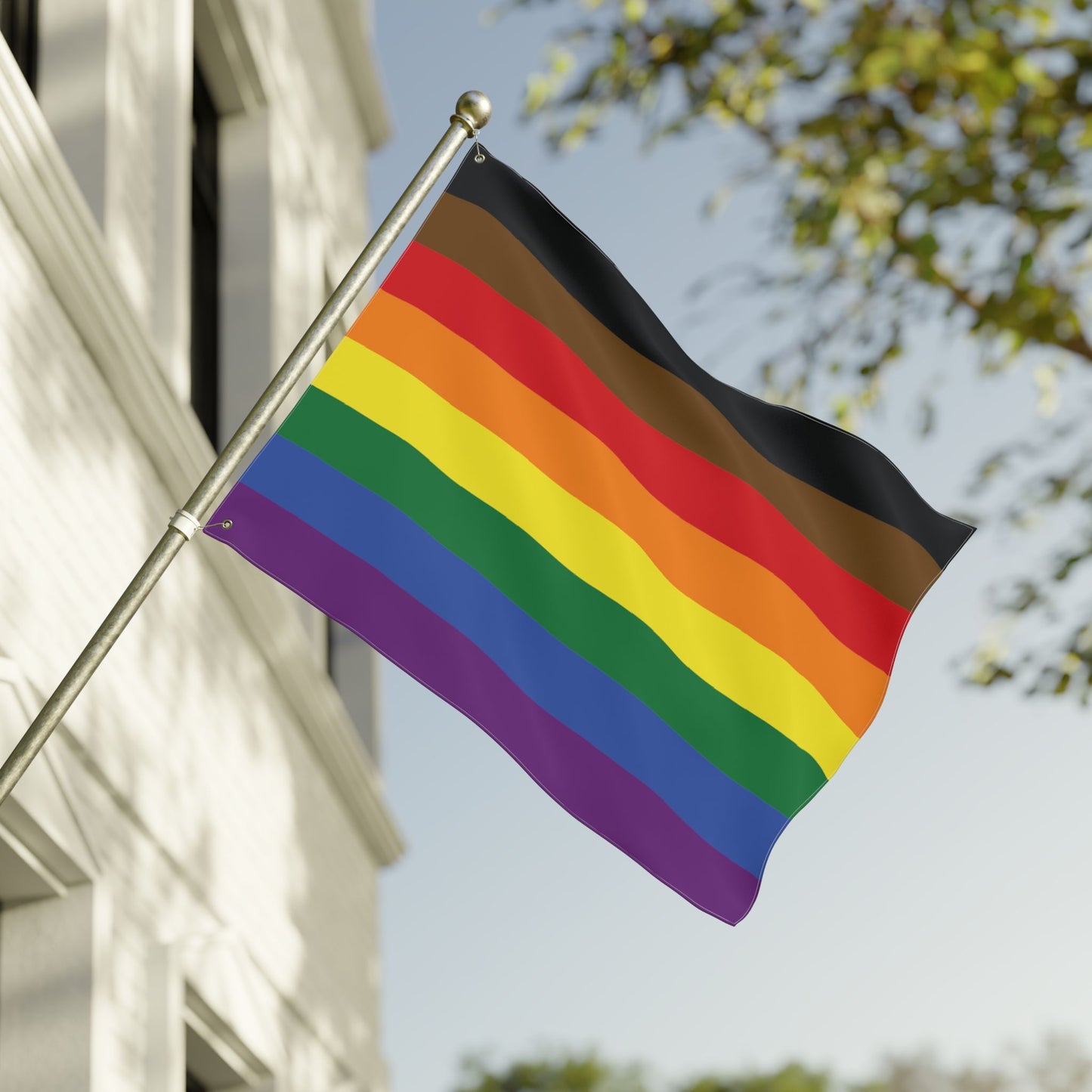 Philadelphia Philly Rainbow Pride Double-Sided Flag with Grommets