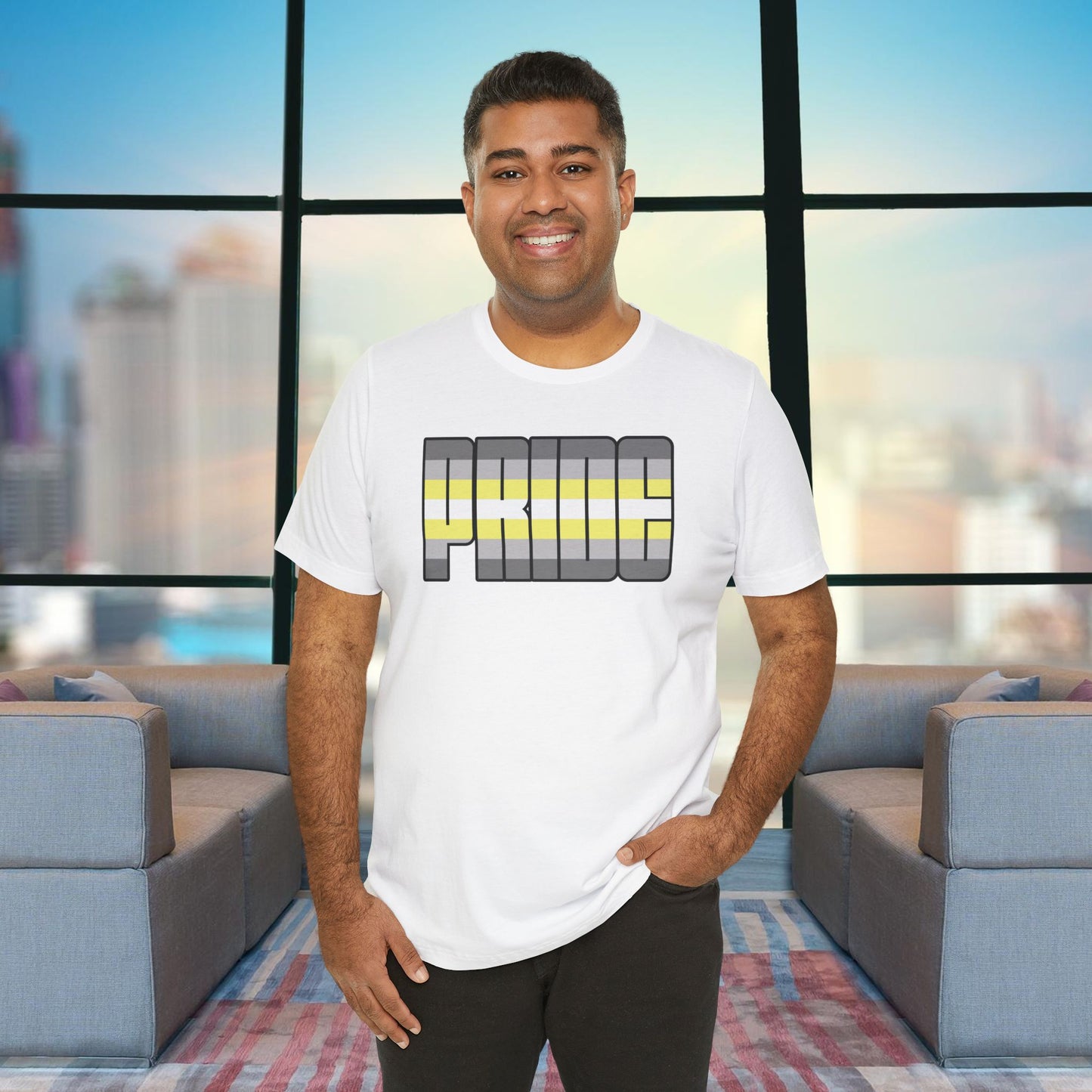 White Demigender Pride Tee