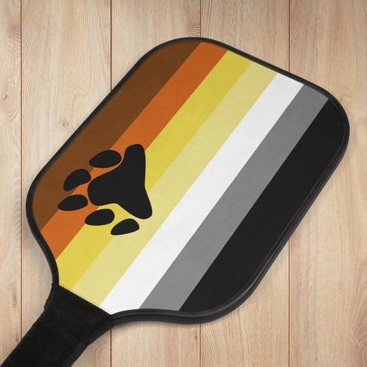 Bear with Paw Pride Flag Pickleball Kit