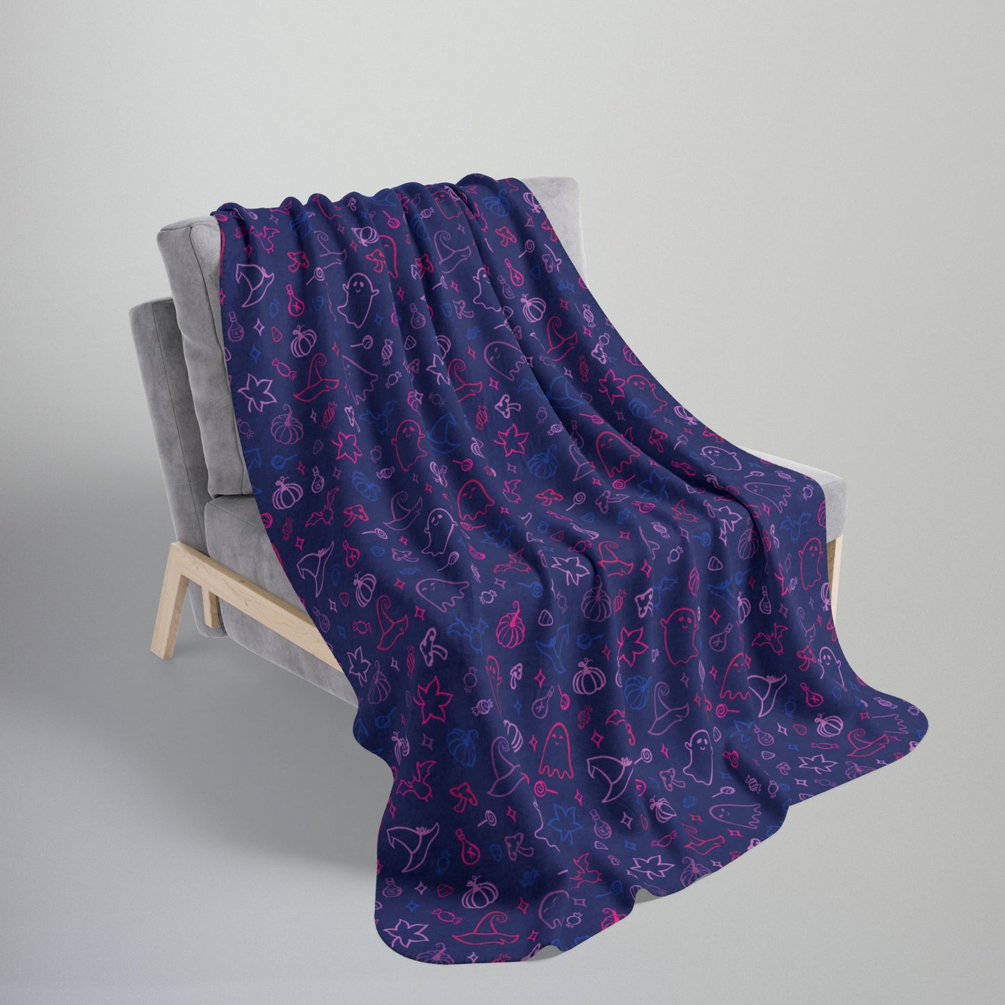 Bisexual Pride Halloween Fleece Sherpa Blanket