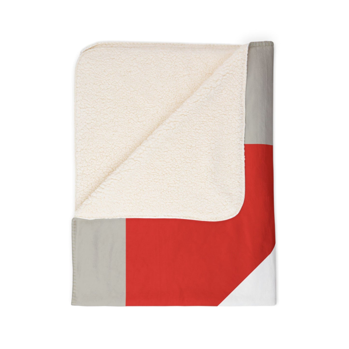 AMC Logo Greige Fleece Sherpa Blanket