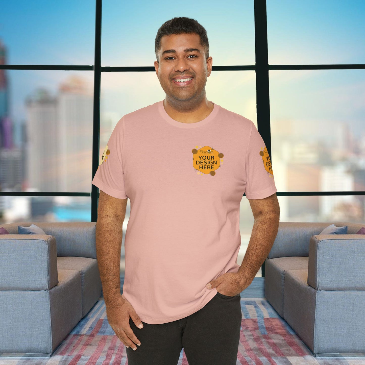 Custom Orange, Yellow & Peach Tees for BELLA+CANVAS® 3001