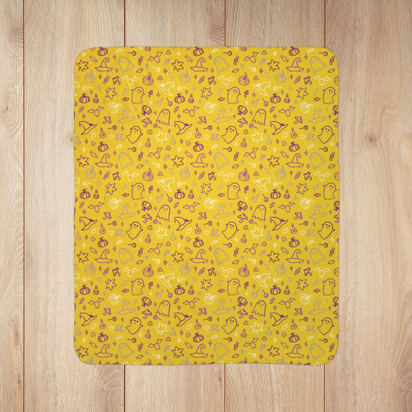Intersex Pride Halloween Yellow Fleece Sherpa Blanket