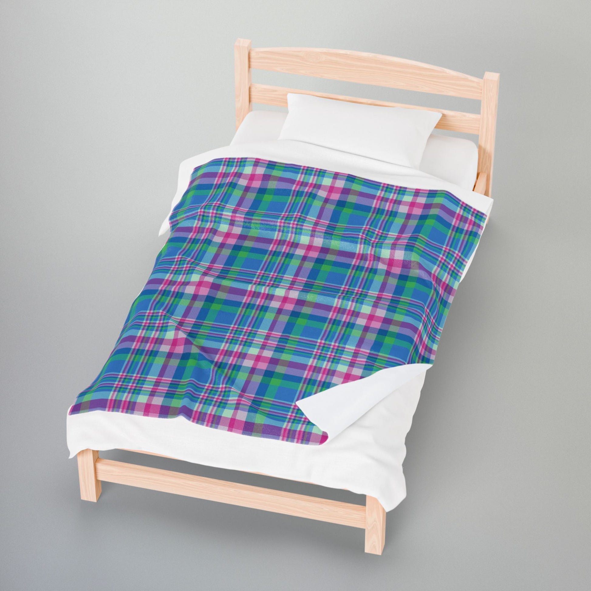 Polysexual Pride Plaid Velveteen Plush Blanket