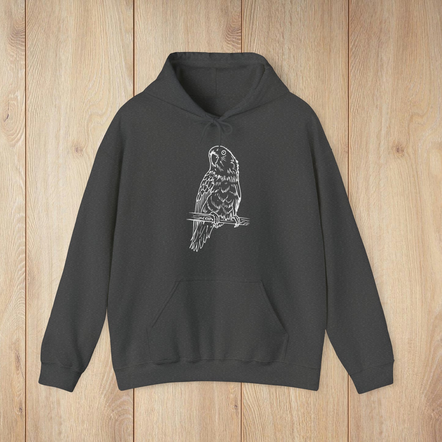 Lovebird Cutie Pie, Line Art Hoodie