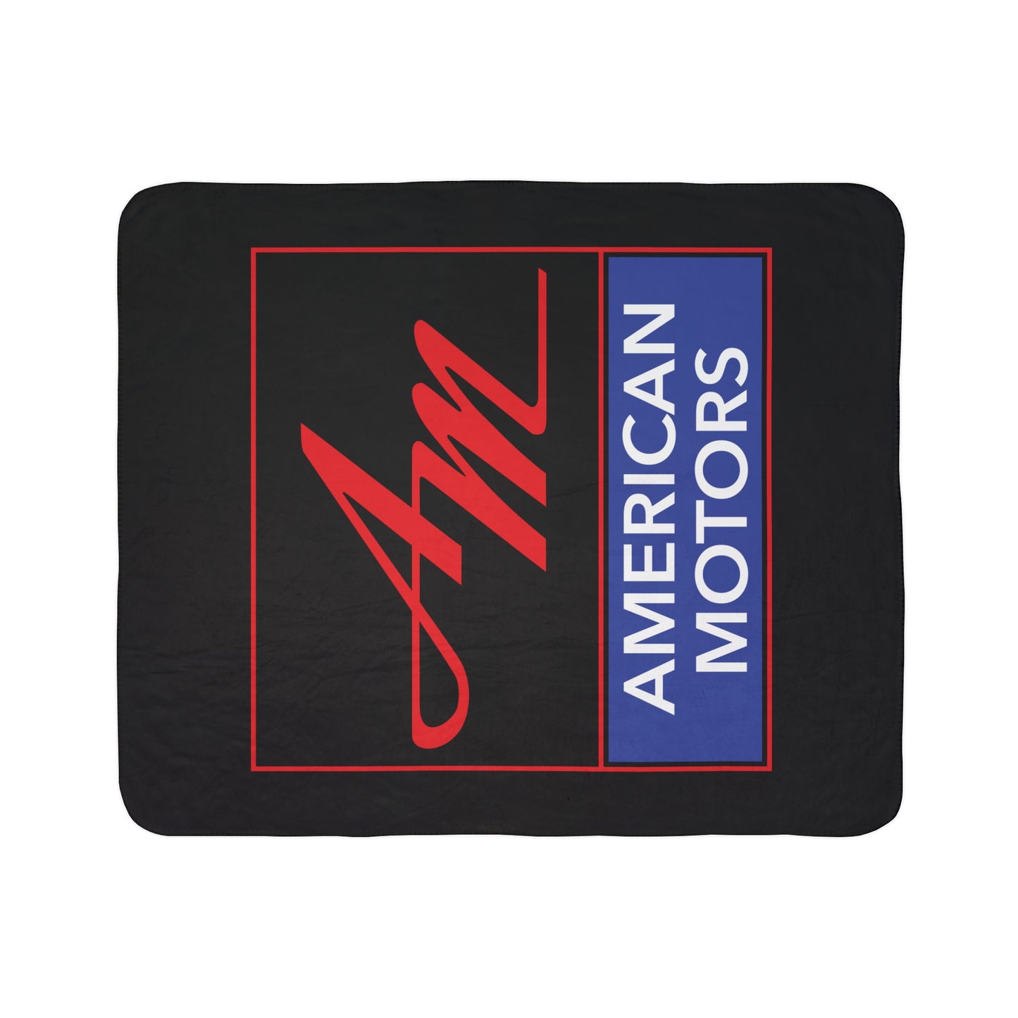 AMC Square Logo Black Fleece Sherpa Blanket
