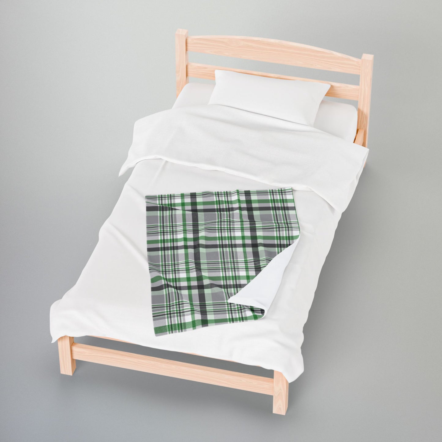 Demiromantic Pride Plaid Velveteen Plush Blanket