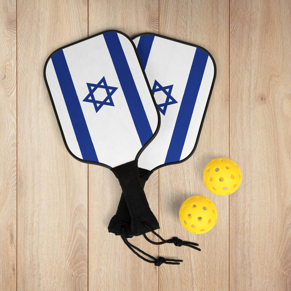 7.5'' × 15.5'' Israel Flag Pickleball Kit