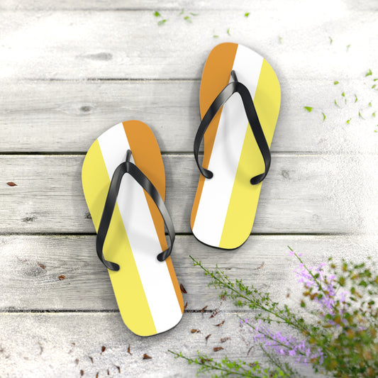 L Black sole Maverique Pride Flip Flops