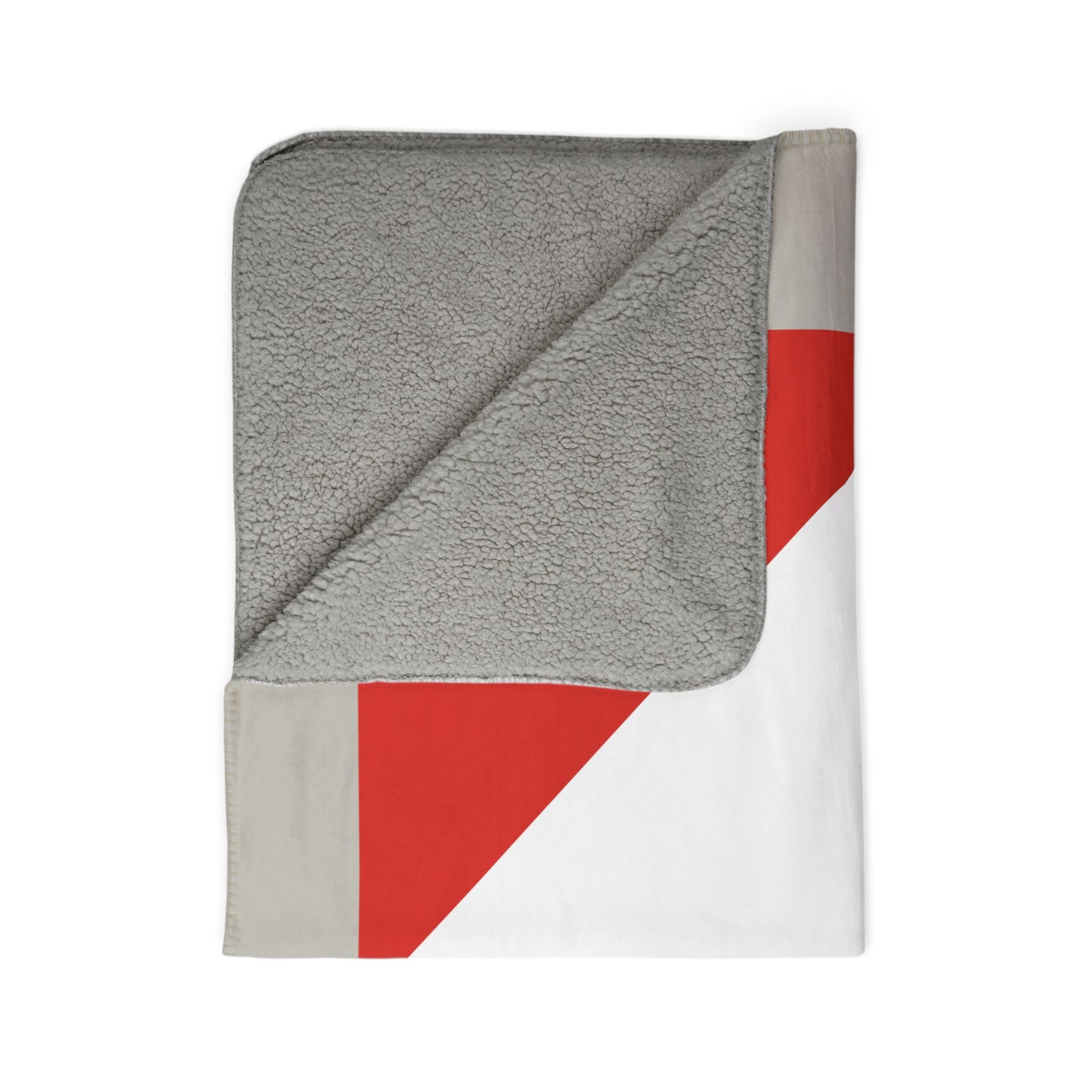 AMC Logo Greige Fleece Sherpa Blanket