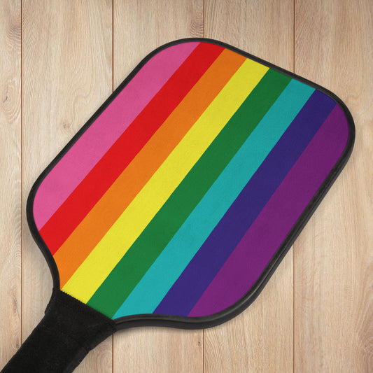 Rainbow Pride Gilbert Baker Flag Pickleball Kit