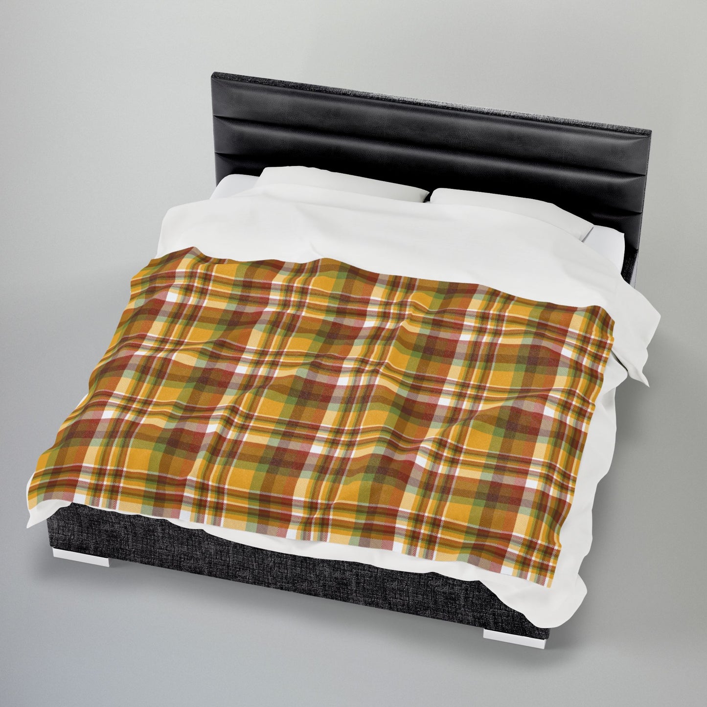 Thanksgiving Plaid Velveteen Plush Blanket