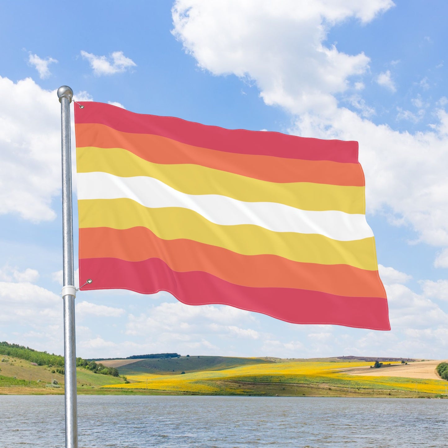 Non-Binary Girl Pride Flag with Grommets