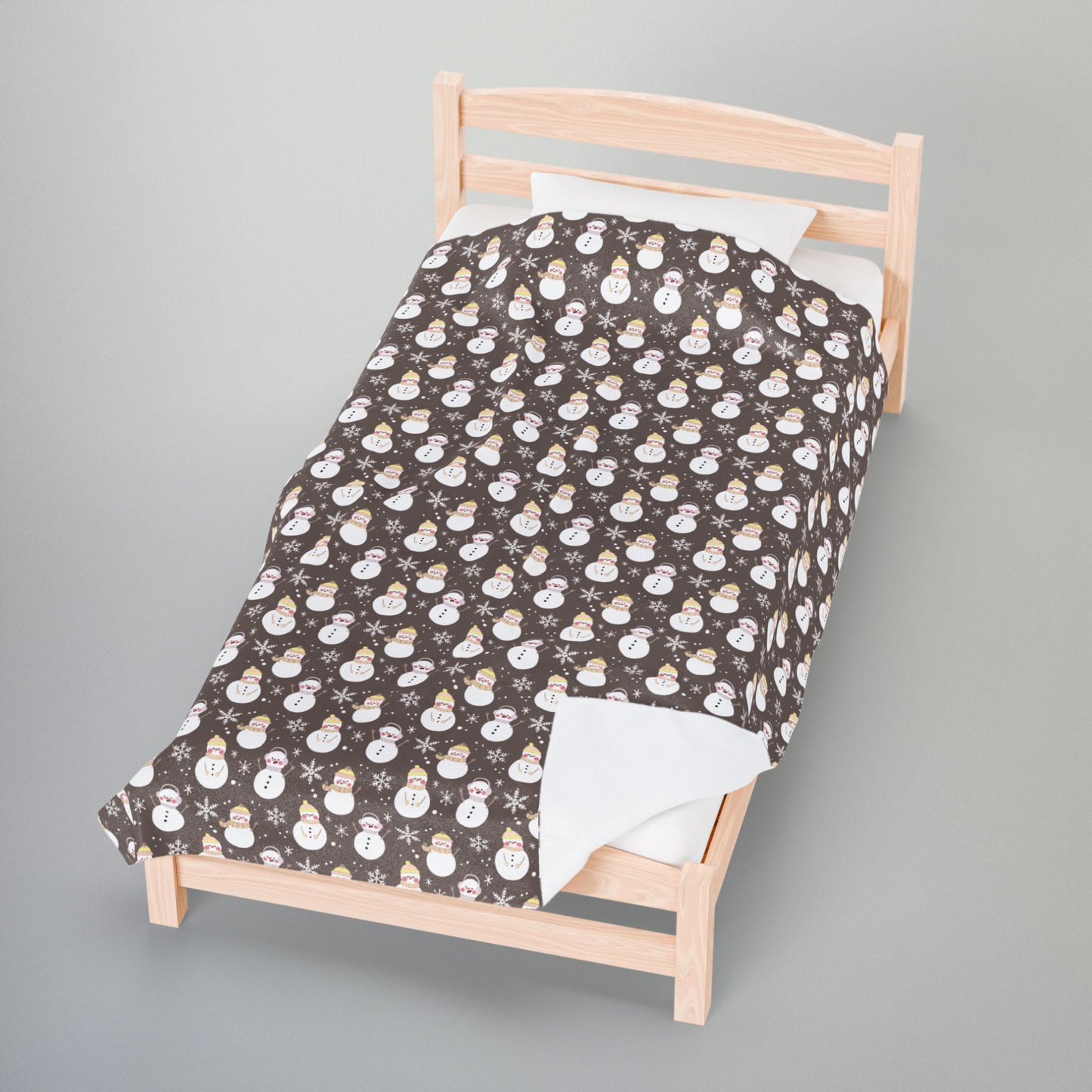 Pangender Pride Snowmen Velveteen Plush Blanket