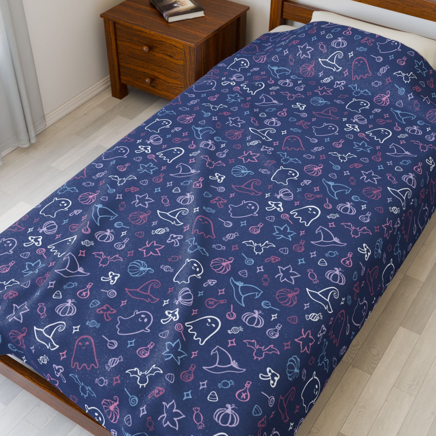Bigender Pride Halloween Velveteen Plush Blanket