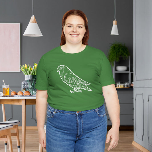 Leaf Holly Girl Lovebird, Line Art Tee
