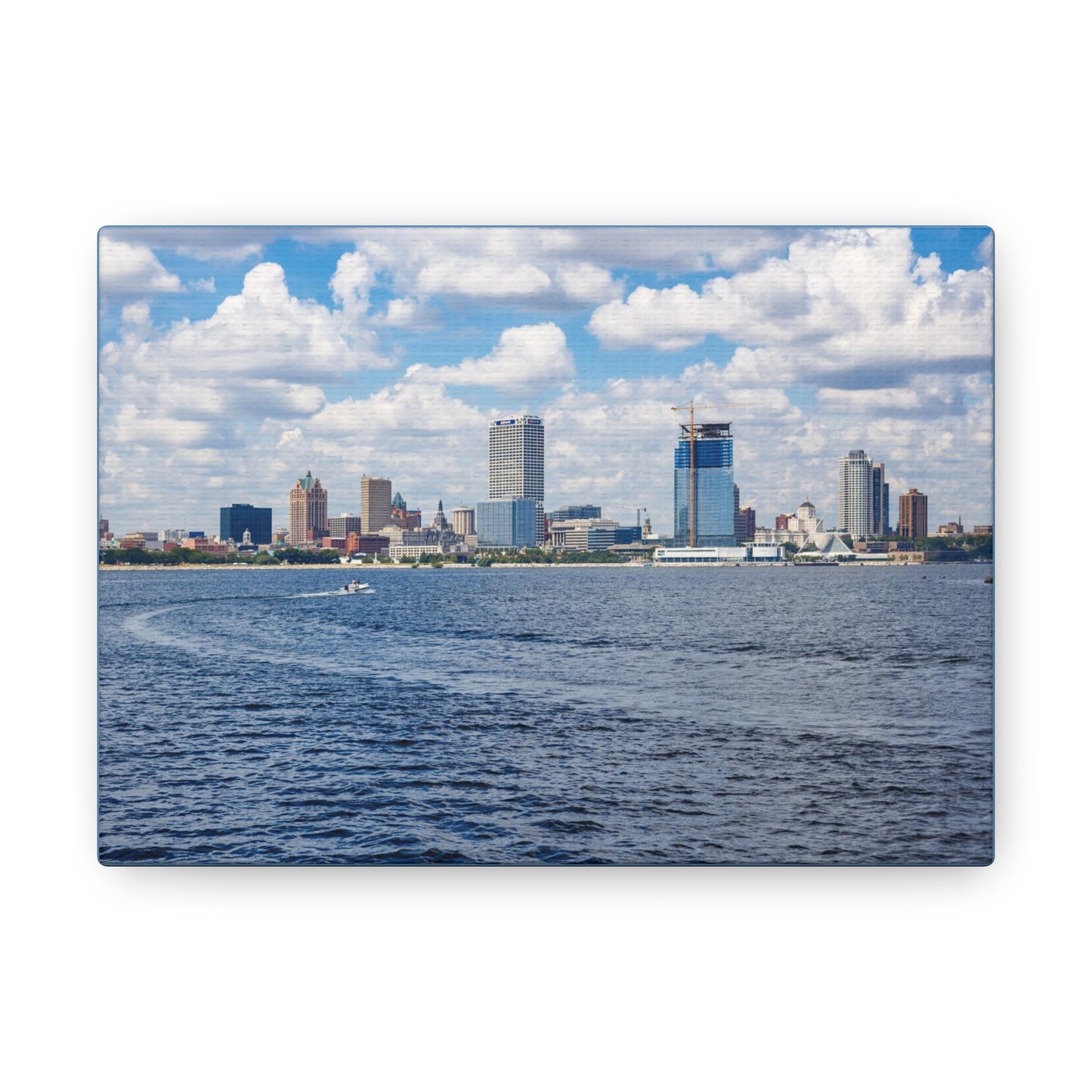 Milwaukee Wisconsin Skyline du lac Michigan, photographie sur toile Wrap Wall Art