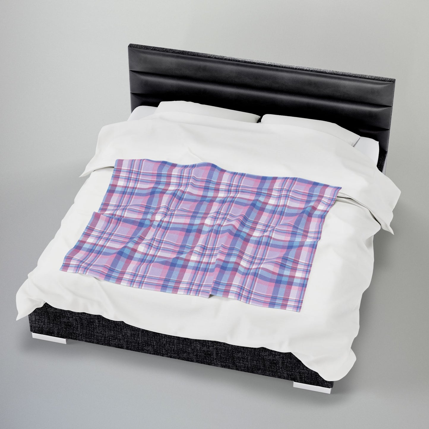 Bigender Pride Plaid Velveteen Plush Blanket