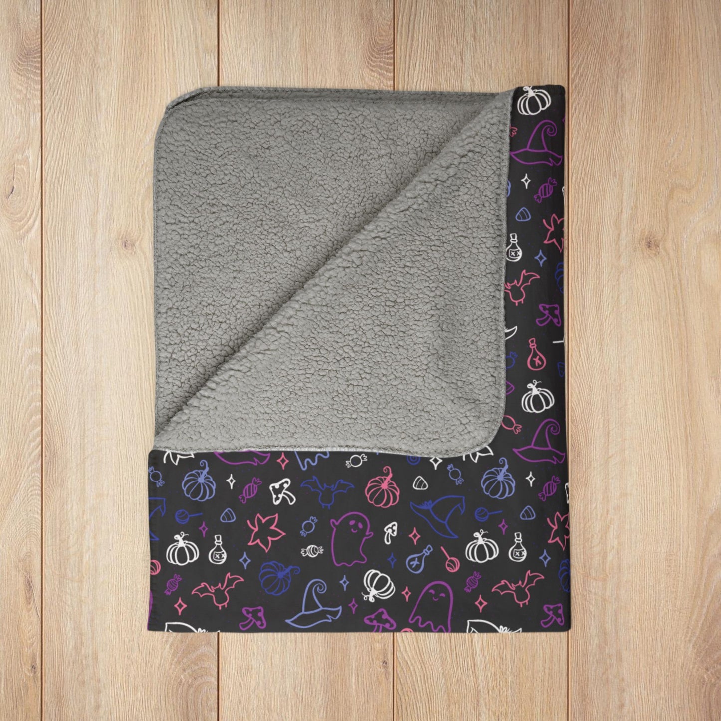 Genderfluid Pride Halloween Fleece Sherpa Blanket