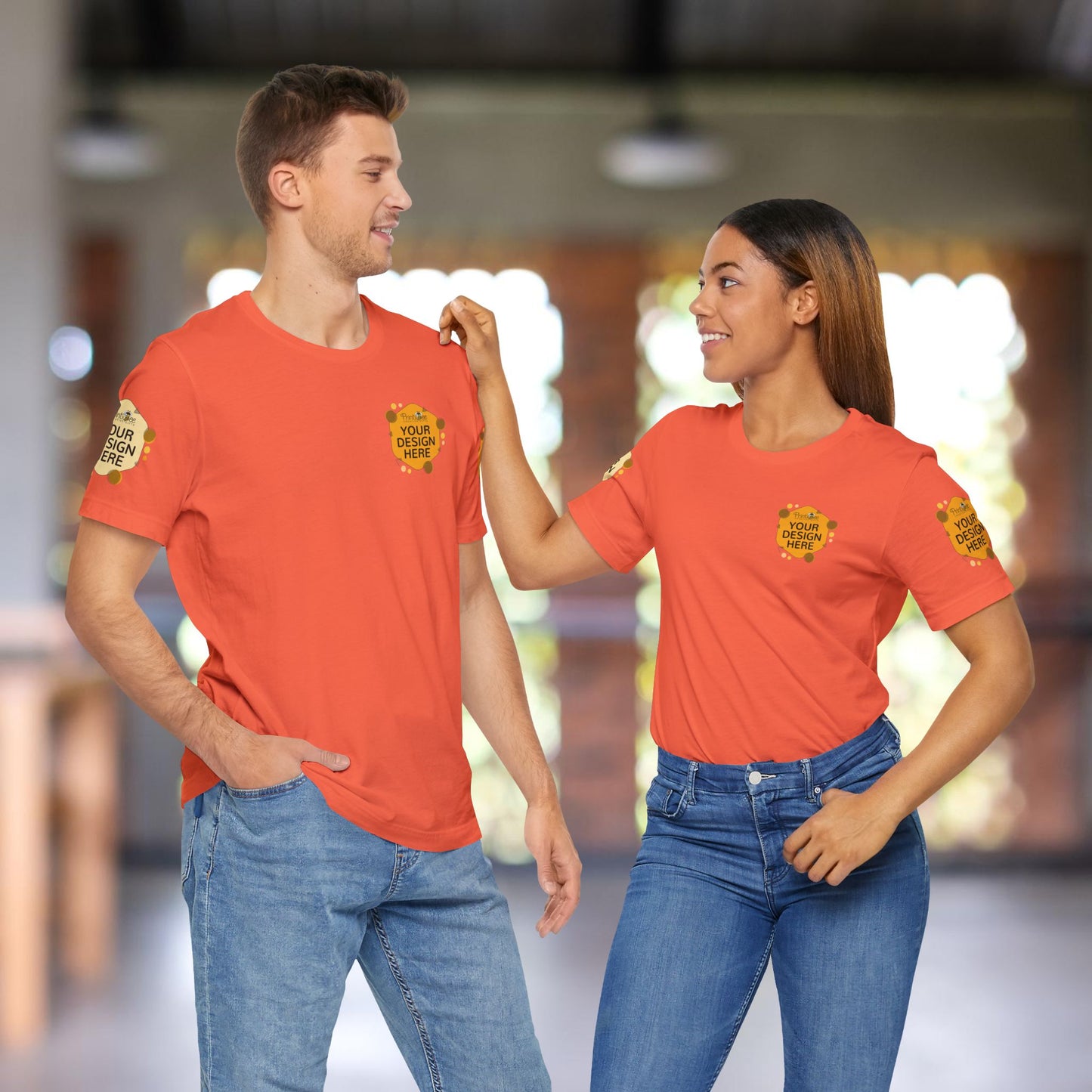 Custom Orange, Yellow & Peach Tees for BELLA+CANVAS® 3001
