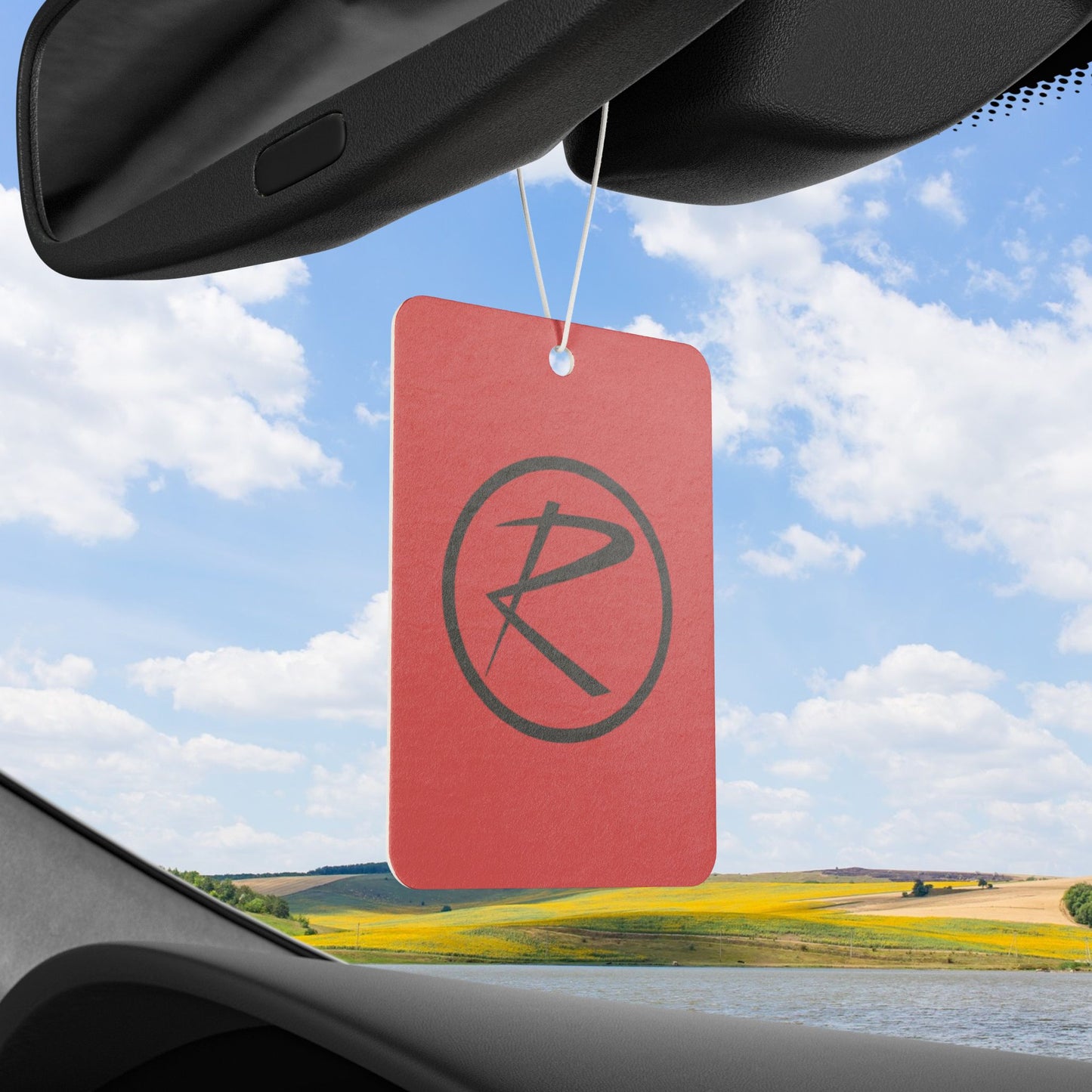 Rambler Black Logo Red Air Freshener