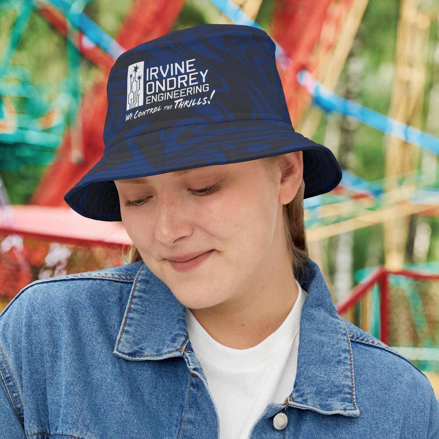 Blue Swirl Bucket Hat • Irvine Ondrey Engineering