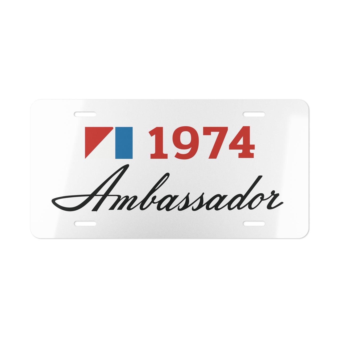 AMC Logo Black Ambassador Red Year White Custom Vanity Plates
