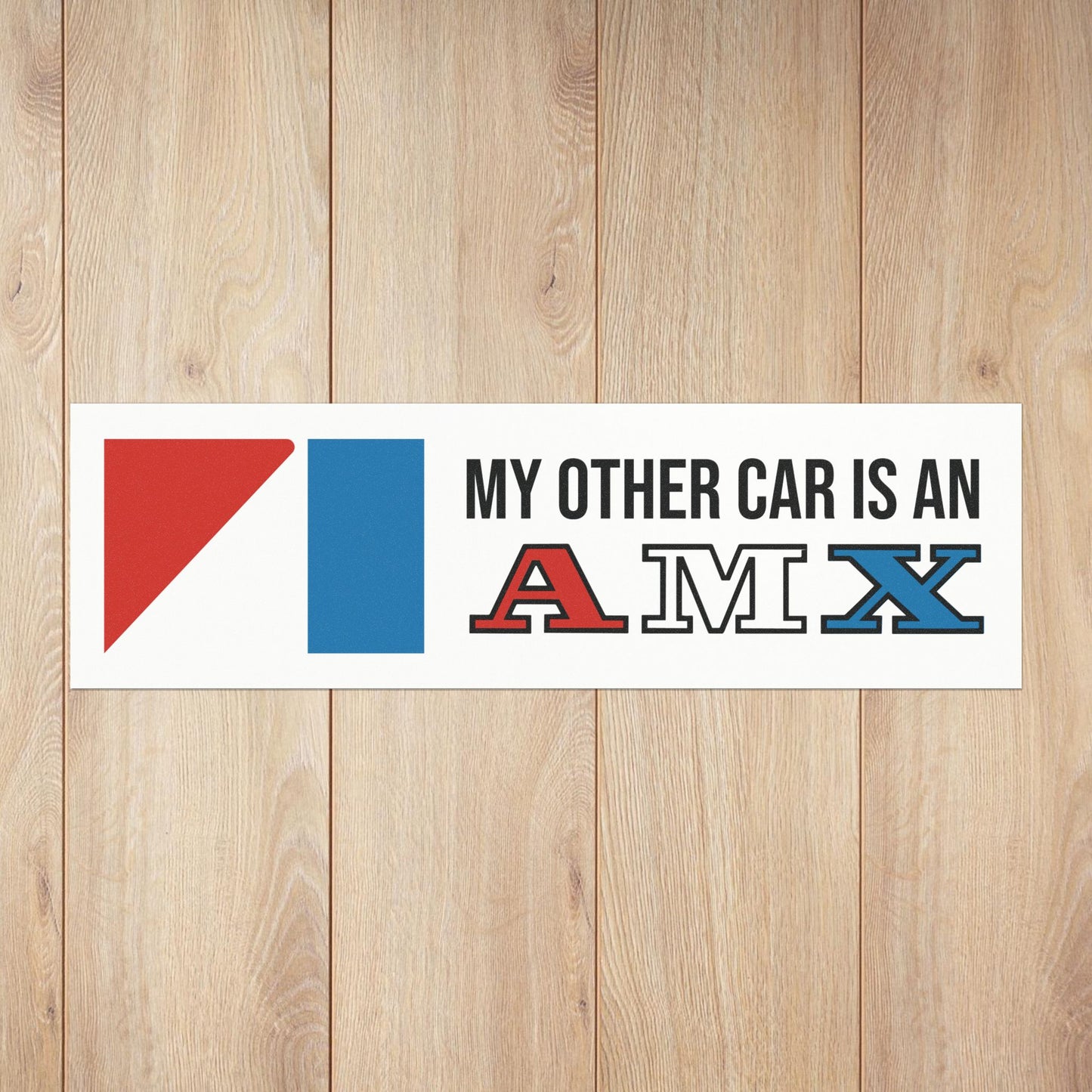 My Other Car is an AMX, AMC RW&B Logos Custom Car Magnet
