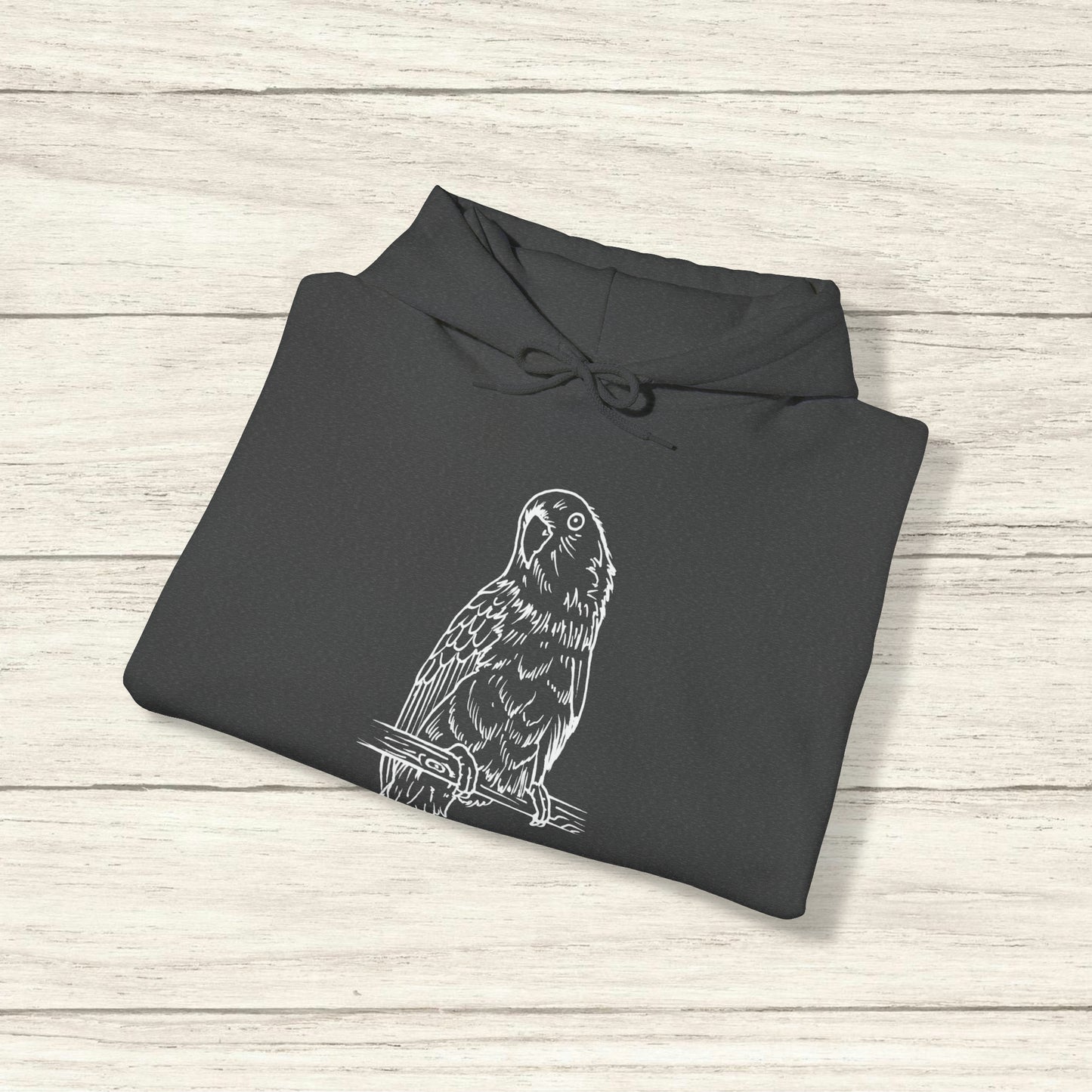 Lovebird Cutie Pie, Line Art Hoodie