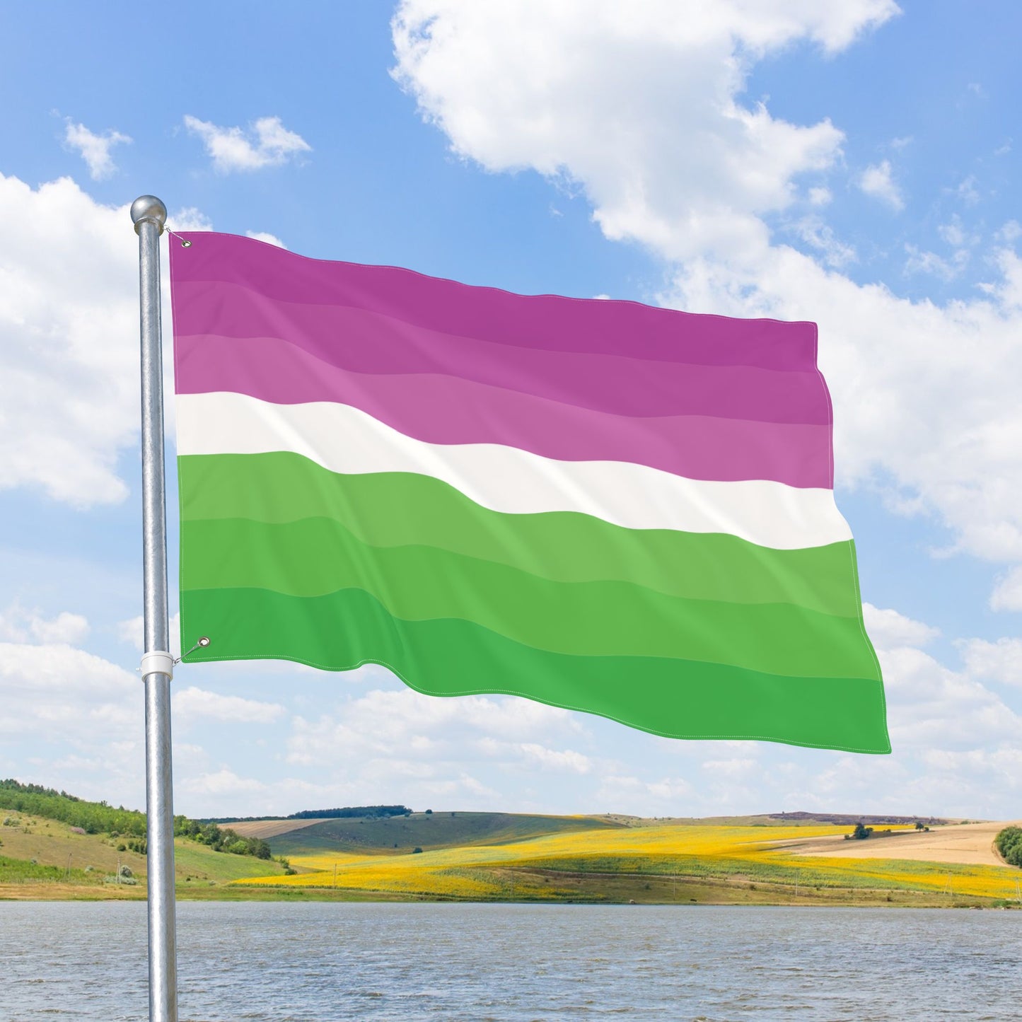 Petalsexual Double-Sided Pride Flag with Grommets