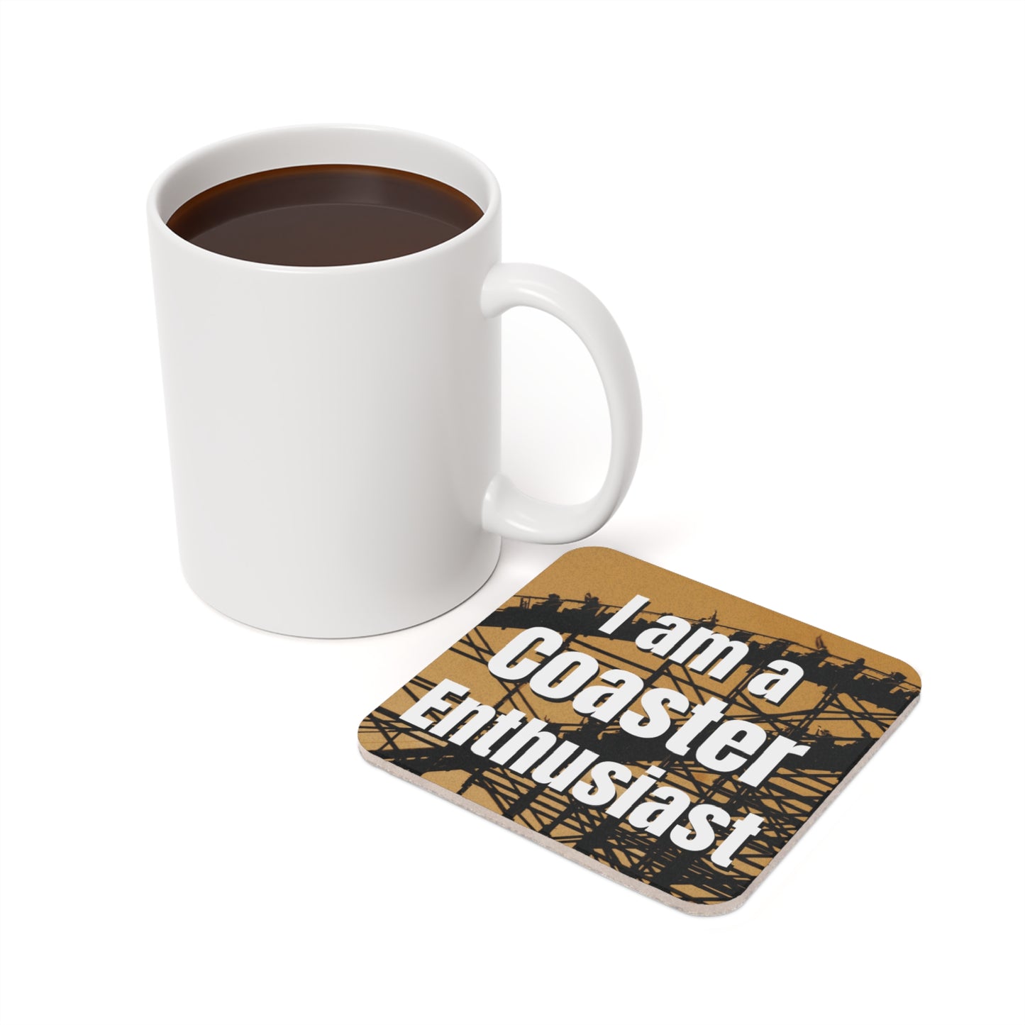 I am a Coaster Enthusiast Cork Back Coaster