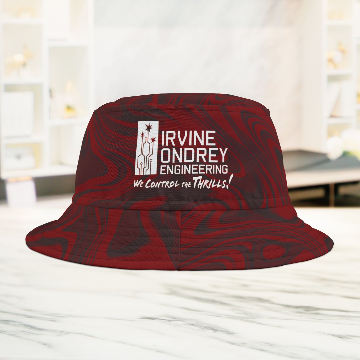 Red Swirl Bucket Hat • Irvine Ondrey Engineering
