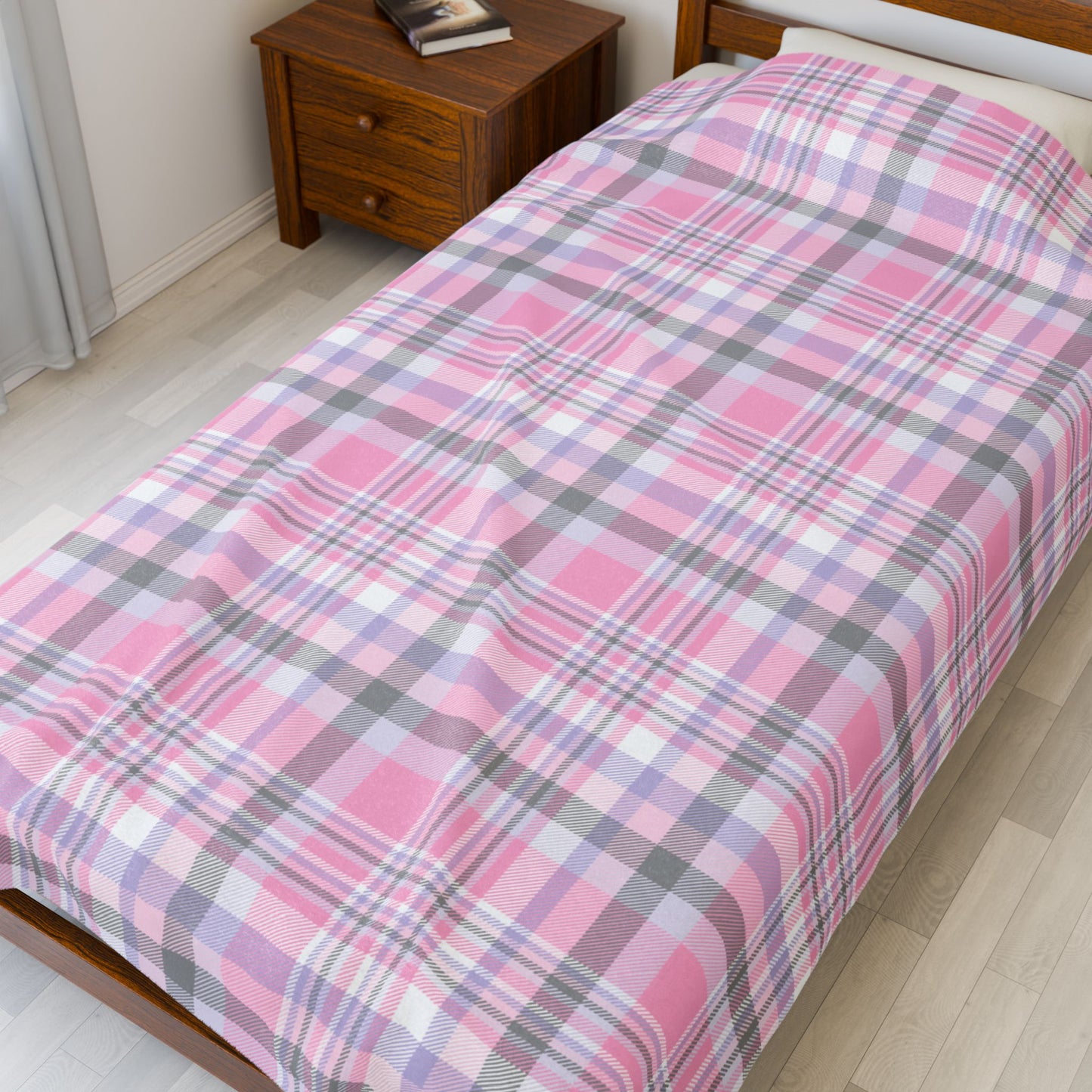 Cupiosexual Pride Plaid Velveteen Plush Blanket