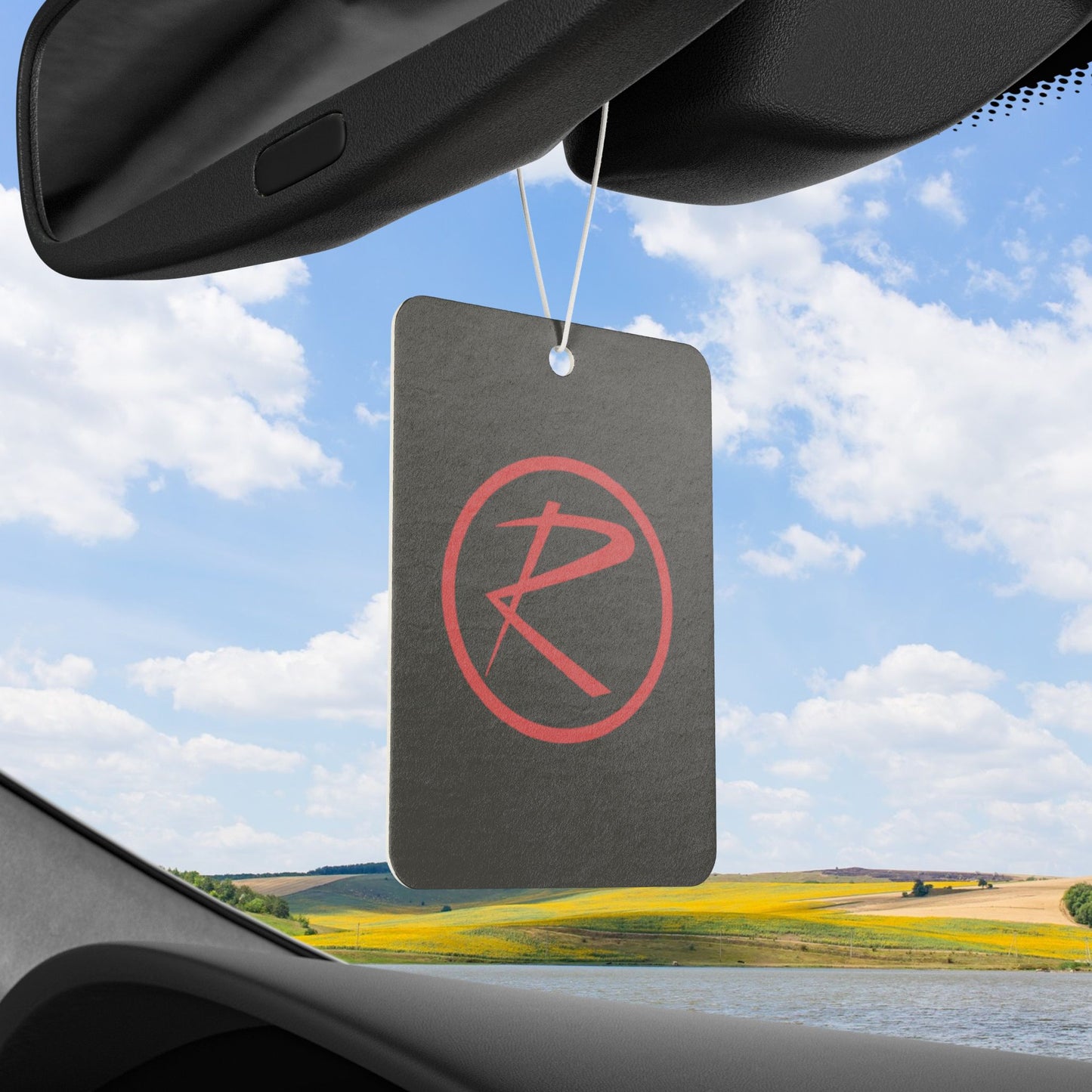 Rambler Red Logo Black Air Freshener