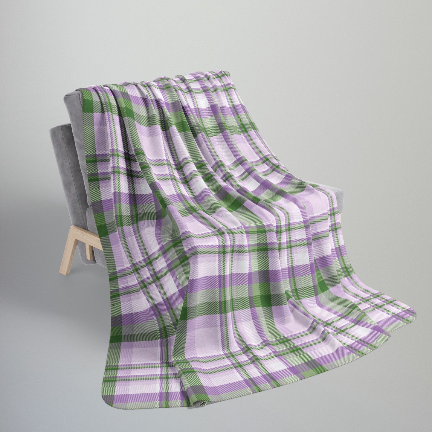 Genderqueer Pride Plaid Fleece Sherpa Blanket