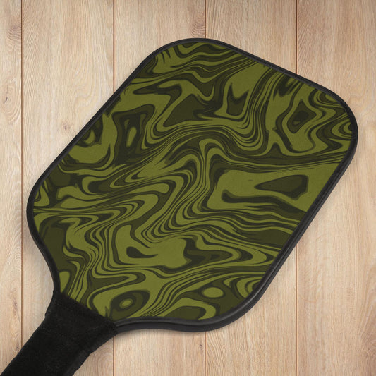 Olive Green Swirl Pickleball Paddles