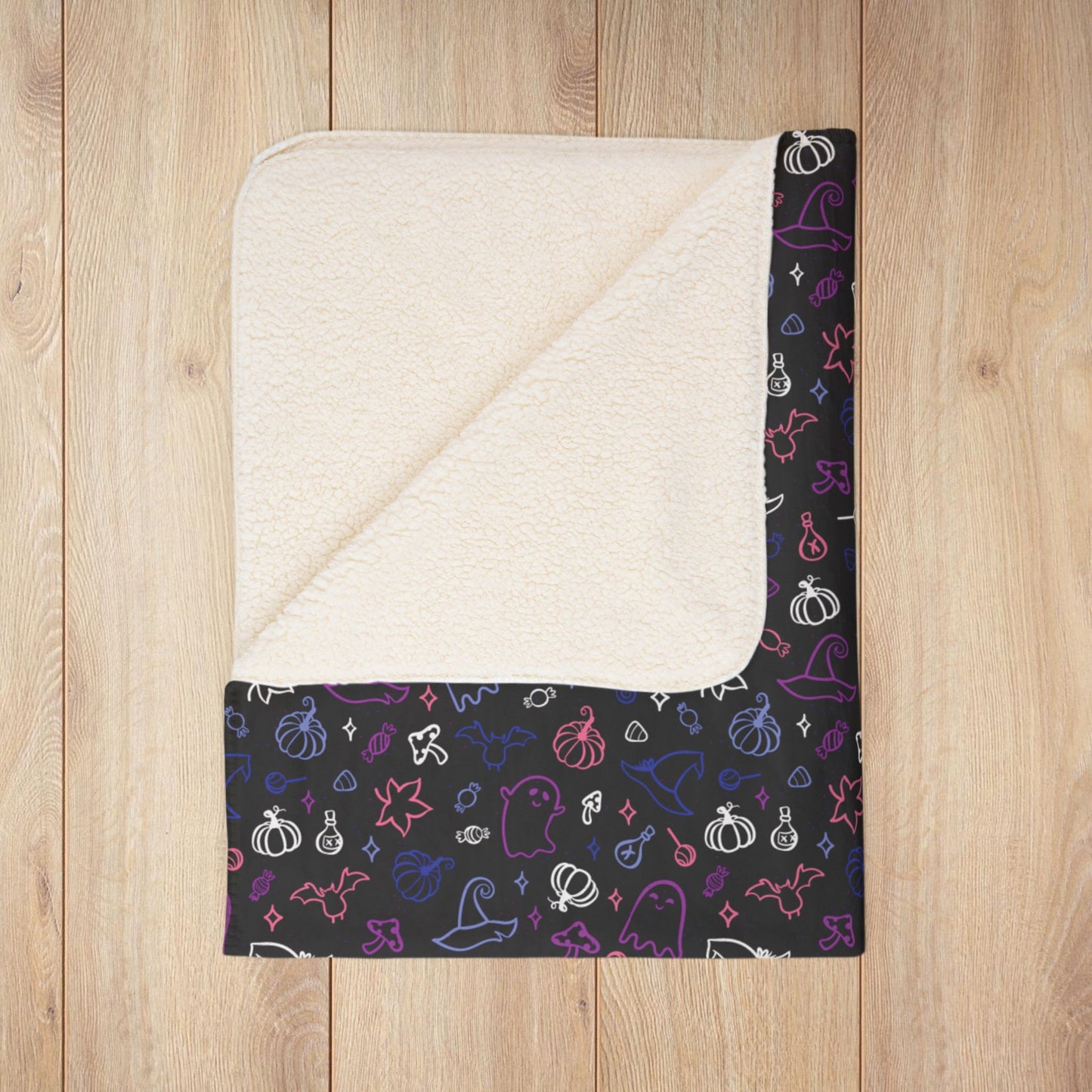 Genderfluid Pride Halloween Fleece Sherpa Blanket