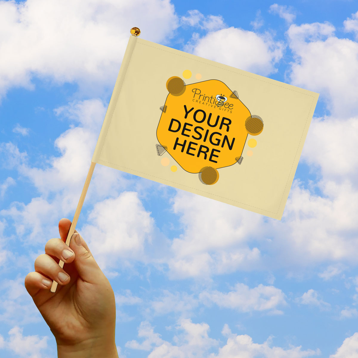 8.2" x 5.5" Custom Hand Flags