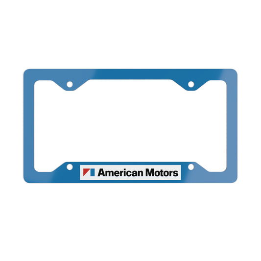 AMC Logo Blue Metal License Plate Frame