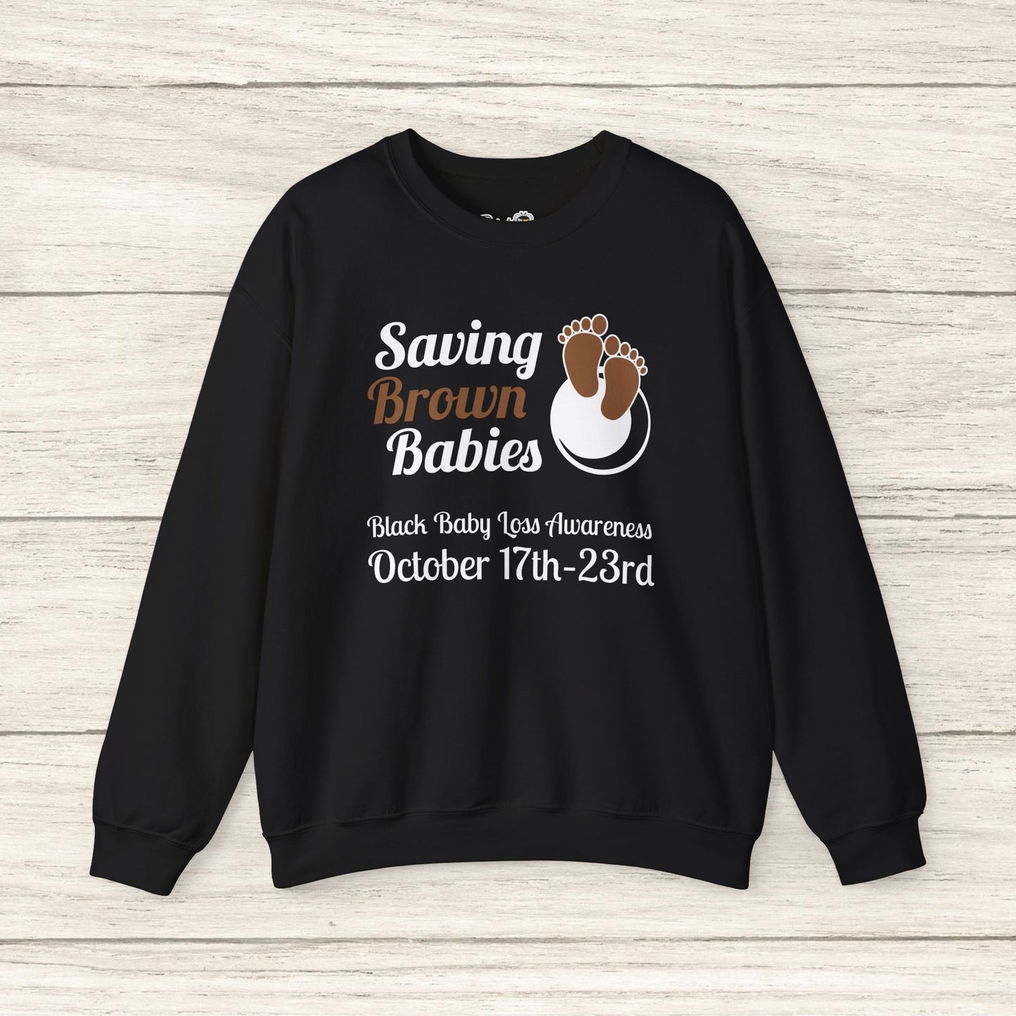 Quietly United in Loss Together Non-Profit / Saving Brown Babies Charity Crew Neck Sweatshirt, Grossesse et sensibilisation à la perte du nourrisson