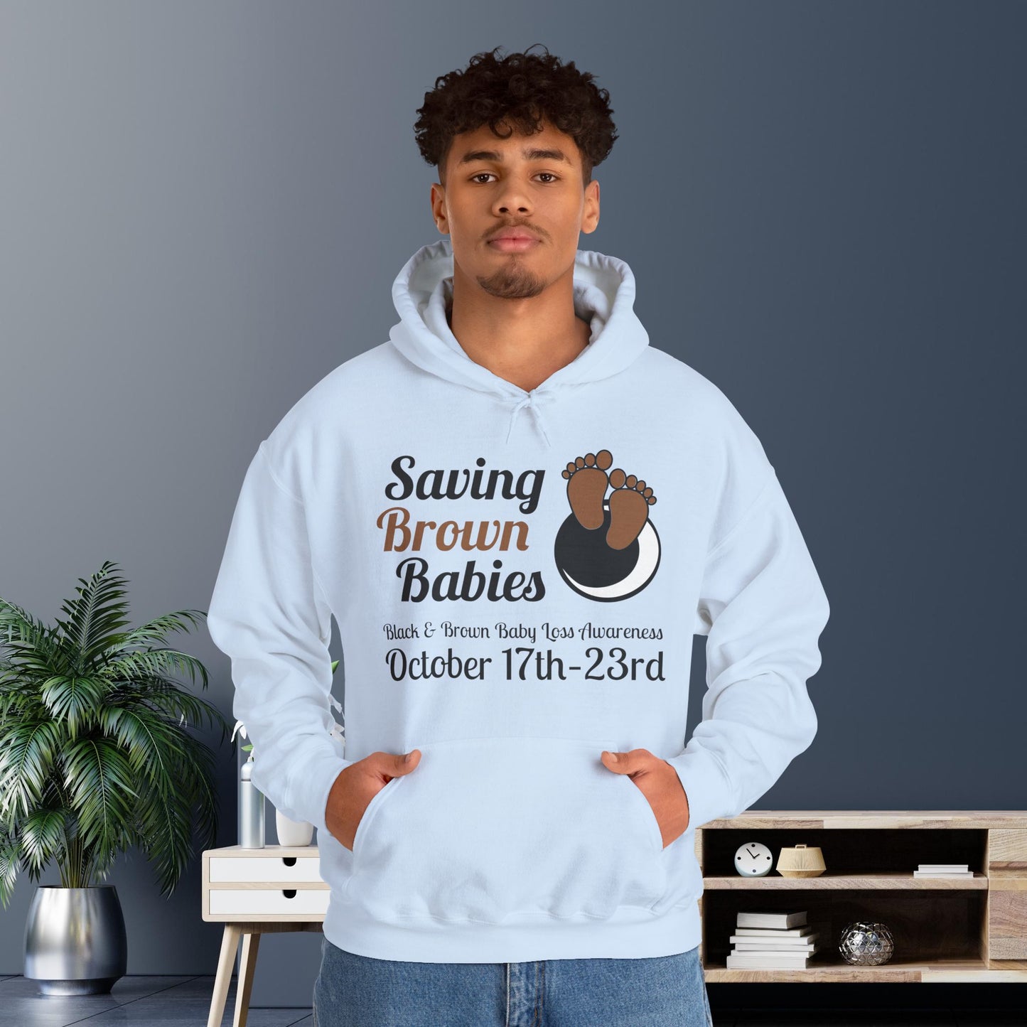 Quietly United in Loss Together Non-Profit / Saving Brown Babies Charity Sweatshirt à capuche, Grossesse et sensibilisation à la perte du nourrisson