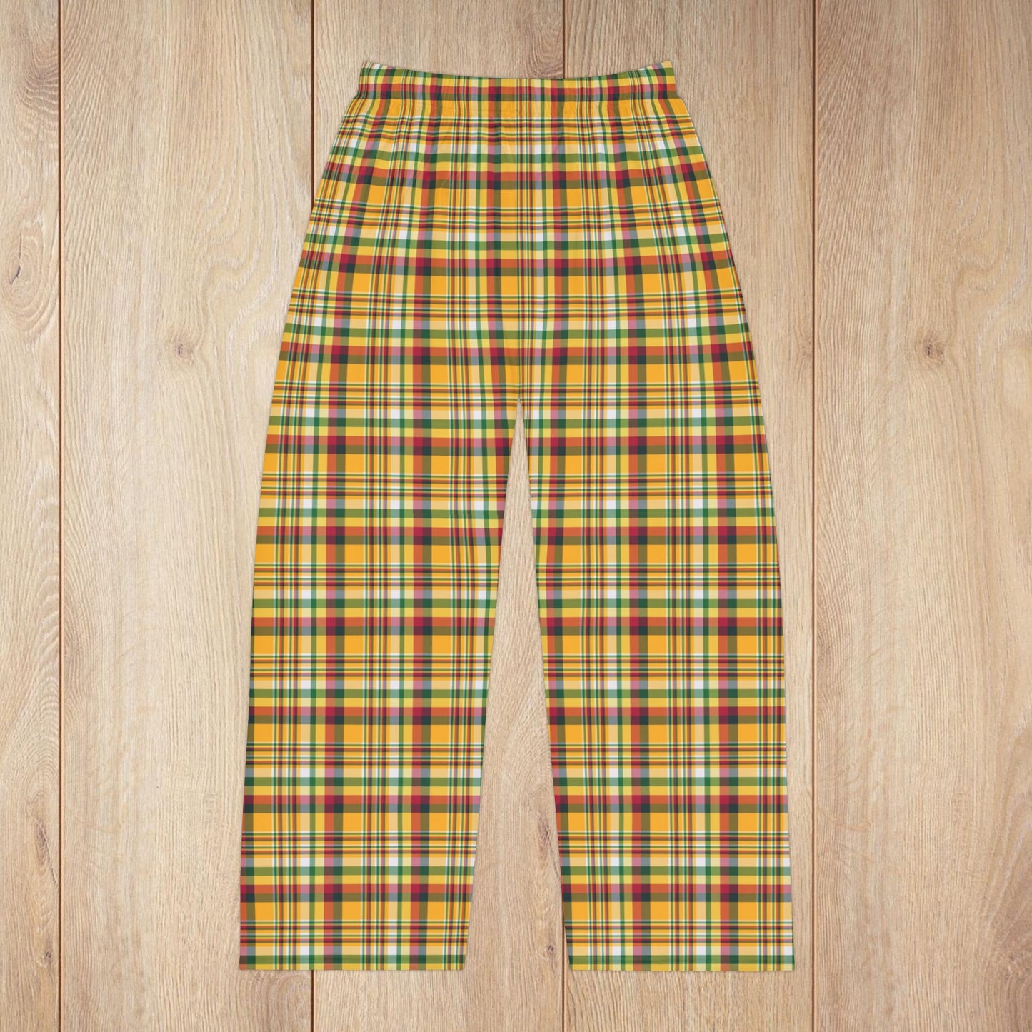 Men’s Christmas Green & Gold Green Bay WI Plaid Pajama Pants
