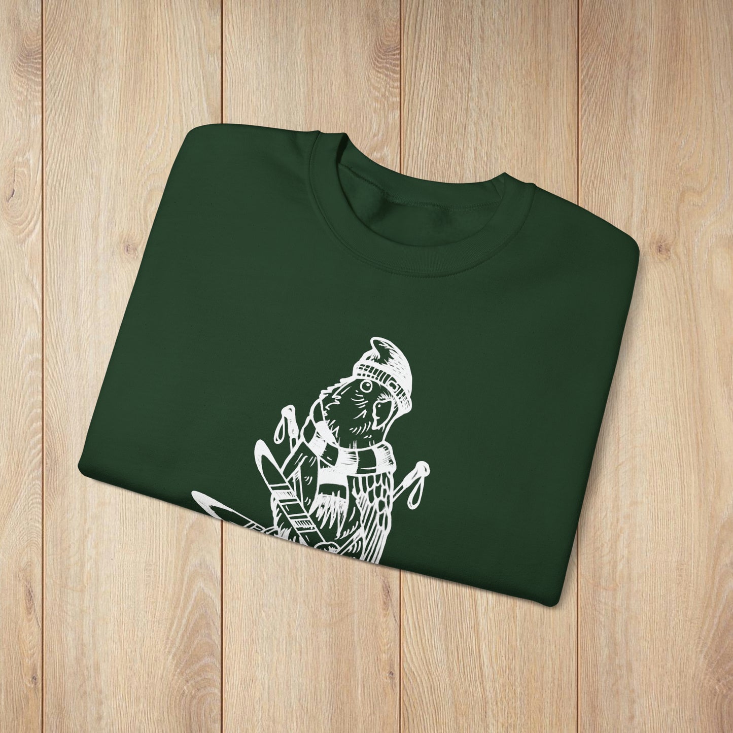 Lovebird va a esquiar, sudadera con cuello redondo Line Art